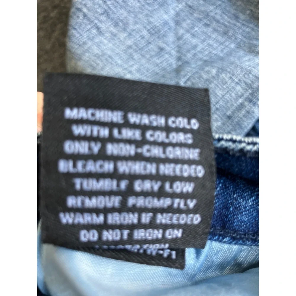 Encrypted Skinny Jeans Men 30x30 Blue Denim Cotton Acid Wash Low Rise Distressed